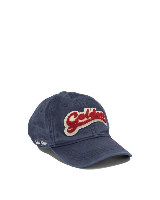 Golden Goose Deluxe Brand Blue "Golden" Baseball Cap