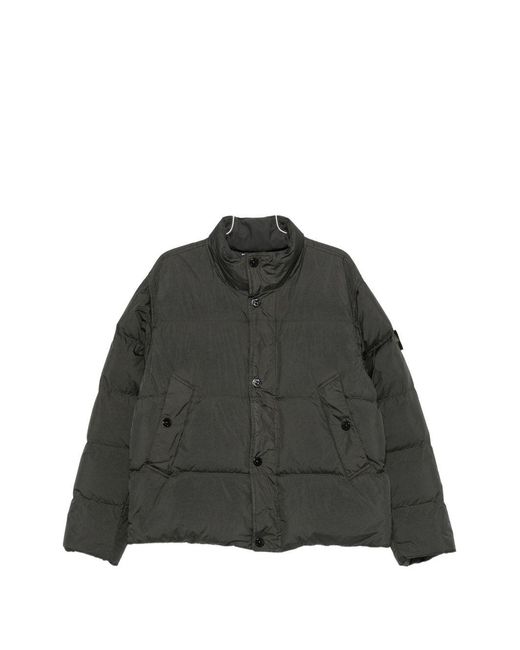Stone Island Black 4100109 Crinkle Reps Ny Down Jacket With Wind Resistance And Anti-Drop for men