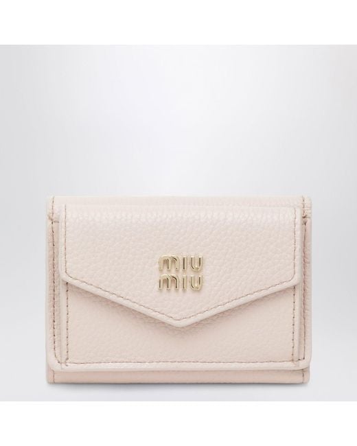 Miu Miu Natural Small Leather Wallet
