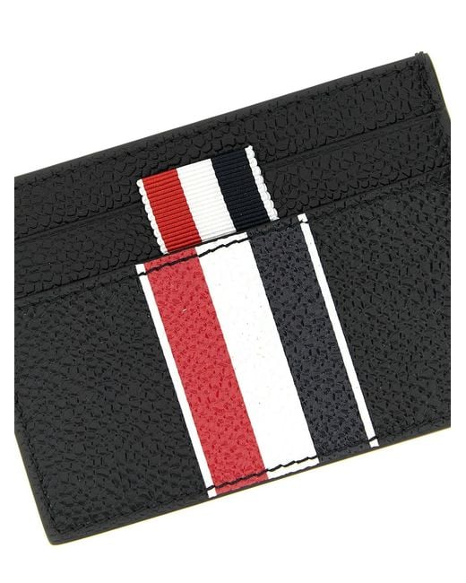 Thom Browne Black Rwb Card Holder for men