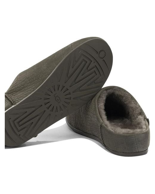 Ugg Gray Leather Rubber Loafers