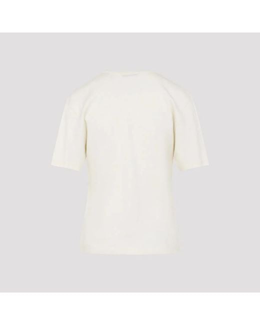 Lemaire White Rib Collar T-Shirt