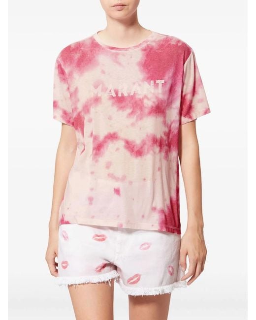 Isabel Marant Pink Isabel Marant Etoile Zewel Ss T-Shirt Logo