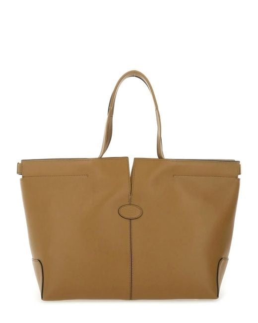 Tod's Brown "Di Bag Folio" Medium-Small Bag