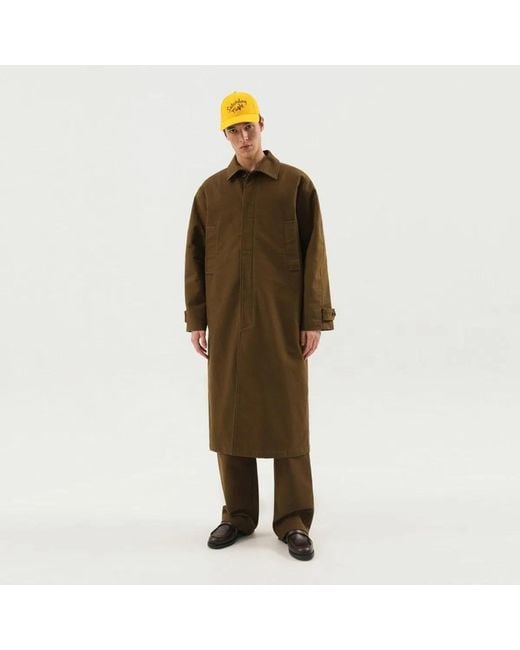 1989 STUDIO Green Mackintosh Coat for men