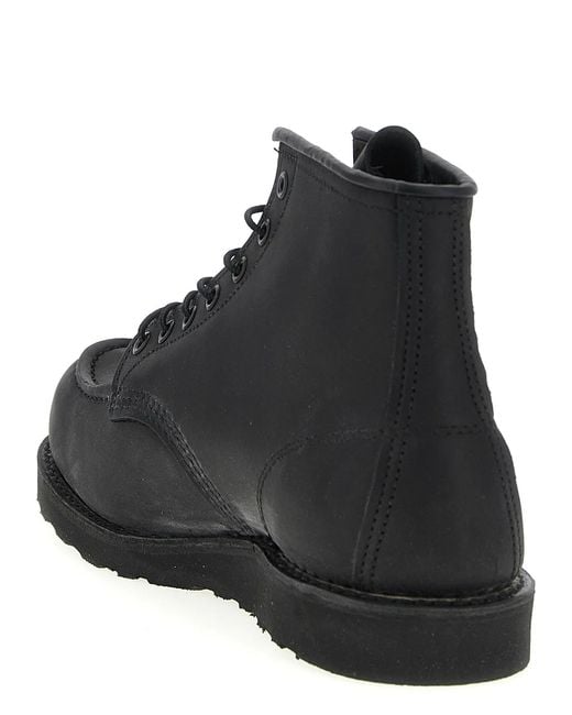 Red Wing Black 'Classic Moc' Ankle Boots for men