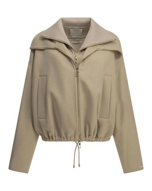 Max Mara Natural Virgin Wool Bomber Jacket