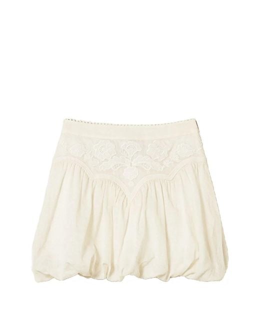 Twinset Natural Lace Detail Skirt