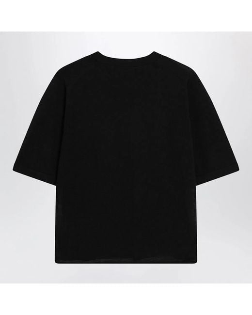 Loulou de Saison Black Nala Fluid Cashmere Top
