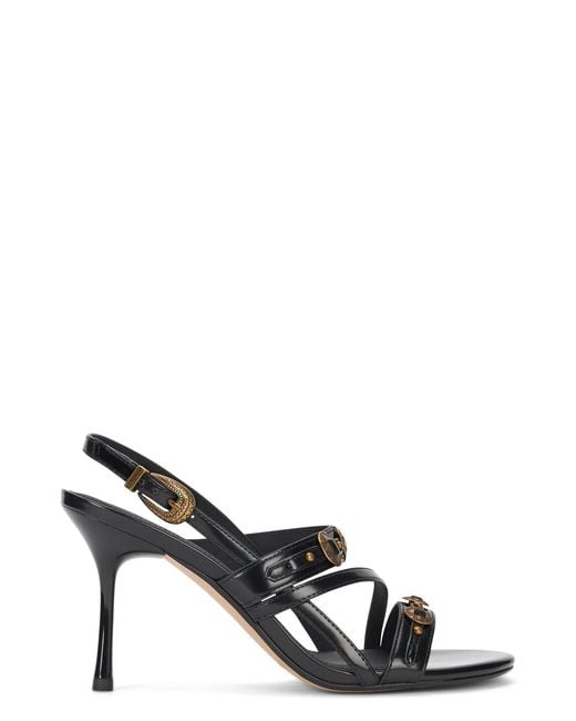 Pinko Black High Sandals With Studs And Strap