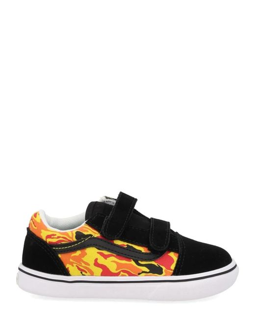 Vans Black Td Comfycush Old Skool V (Flame Camo) Blk/True Wht