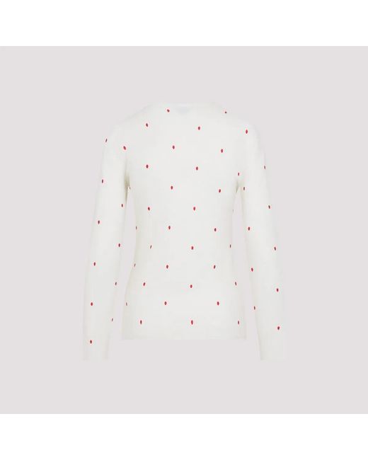 Bottega Veneta Natural Embroidered Cotton Blend Sweater