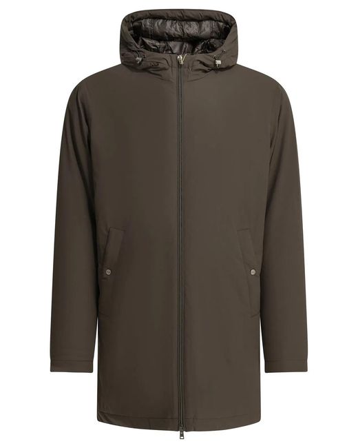 Herno Green "Resort" Long Down Jacket for men