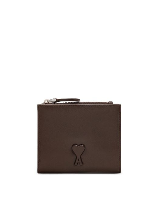 AMI Brown Leather Wallet for men