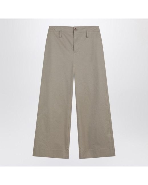 McQueen Gray Alexander Mc Queen Cotton Gabardine Chino Pants for men
