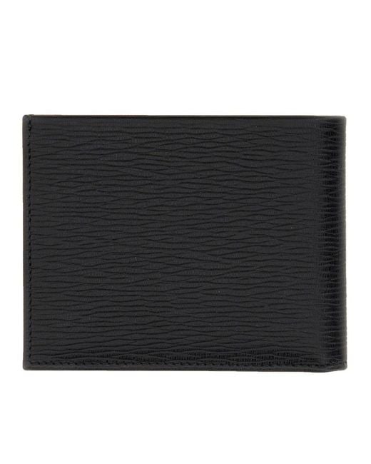 Ferragamo Black Portafoglio "Gancini" for men