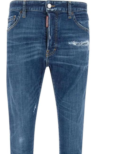 DSquared² Blue Pants 5 Pockets for men