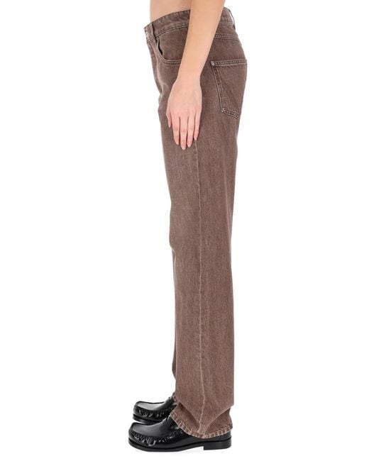 Bottega Veneta Brown Straight Denim Jeans