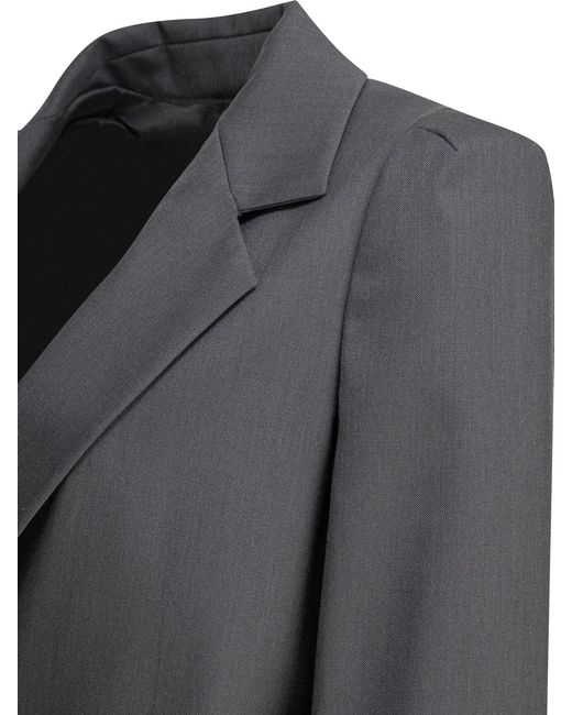 Max Mara Black Virgin Wool Mahair Silk Jacket