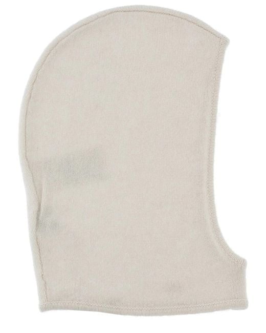 Ganni White Wool Balaclava