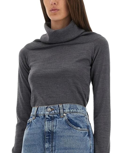 Stella McCartney Black Virgin Wool Turtleneck Sweater