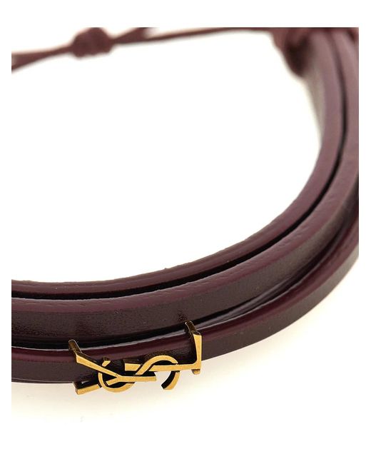Saint Laurent White 'Cassandre' Bracelet