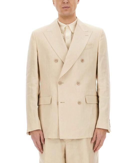 Dolce & Gabbana Natural Dolce & Gabbana Doublebreasted Jacket for men