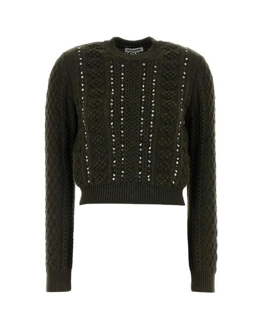 Jil Sander Black Ls Cn Jumper