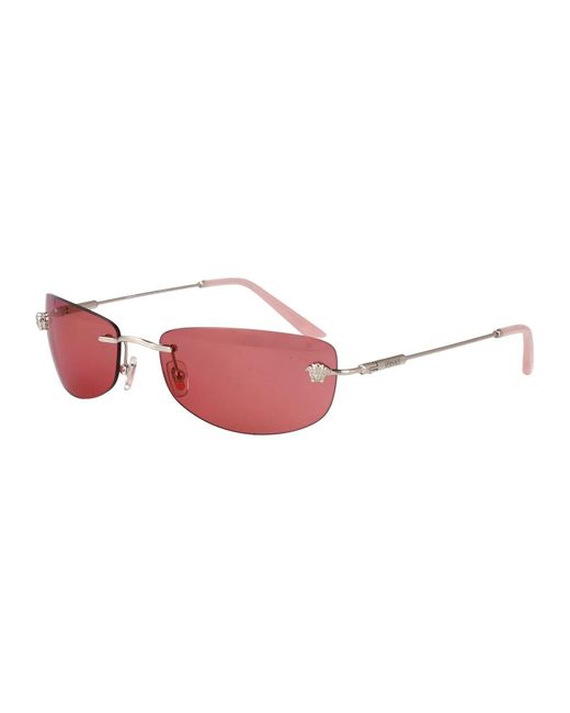 Versace Red Metal Sunglasses