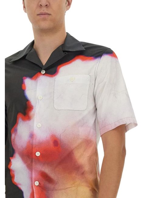McQueen Red Hawaiian Shirt for men