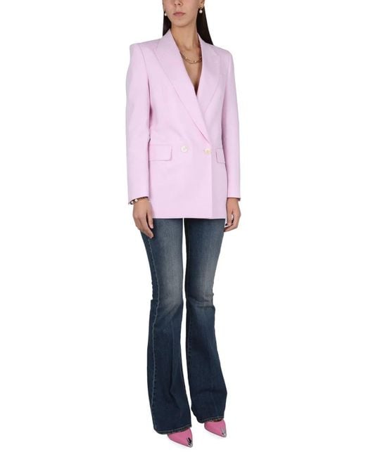 McQueen Pink Double-Breasted Jacket