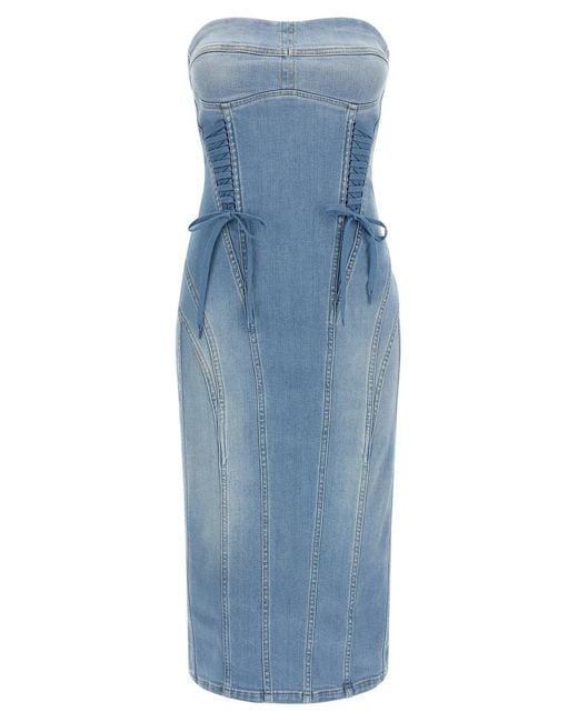 Elisabetta Franchi Blue Denim Dress