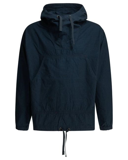 Beams Plus Blue Mil Smock Ripstop Cotton Lightweight Jacket for men