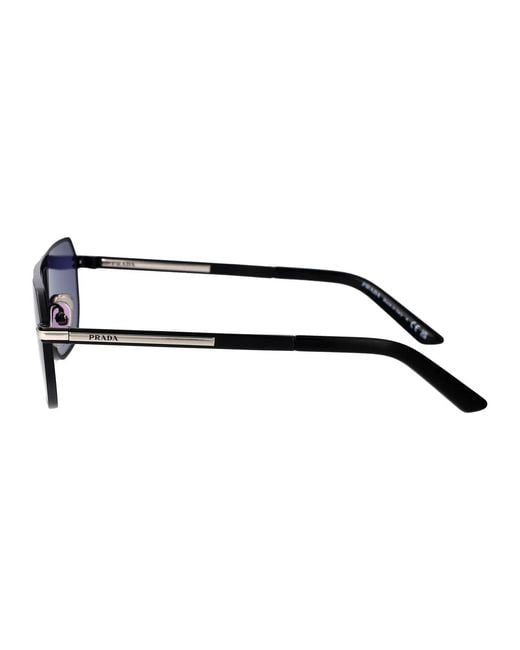 Prada Blue Matte Metal Sunglasses