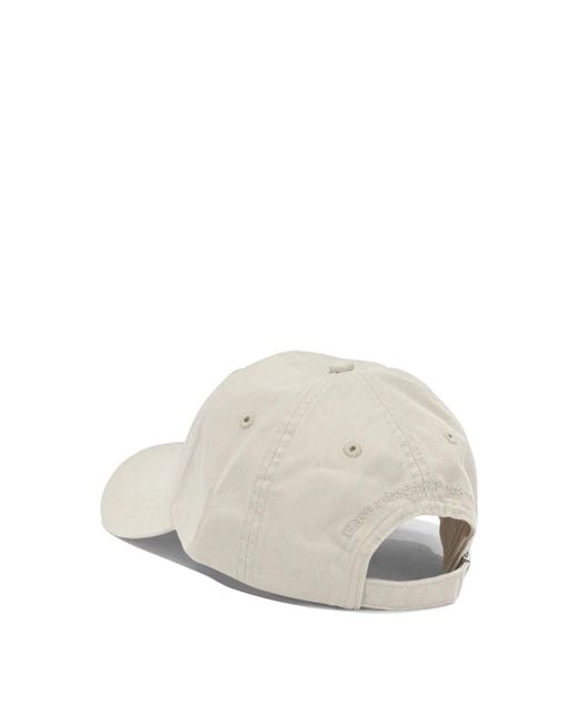 Ganni White Baseball Cap With Logo