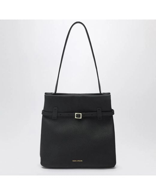 MANU Atelier Black Mini Tote Du Jour Bag