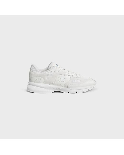 Céline White Low Laceup Sneaker
