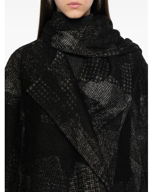 Y's Yohji Yamamoto Black Ka-Scarf Coat