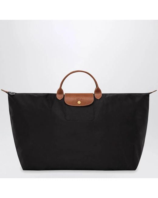 Longchamp Black Travel Bag Le Pliage Original Xl
