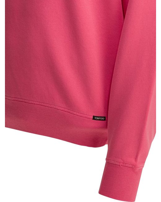 Tom Ford Pink Organic Cotton Sweatshirt for men