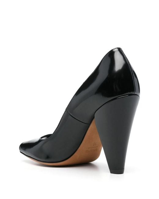 Khaite Black Cedar Leather Pumps