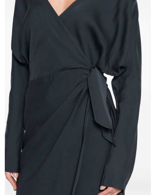 Cortana Blue Eteria Silk Long Dress