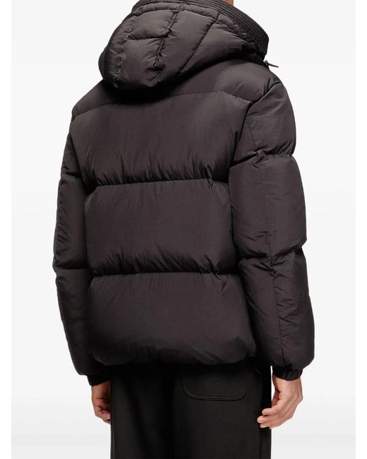 DIESEL Black Quilted Down Jacket for men