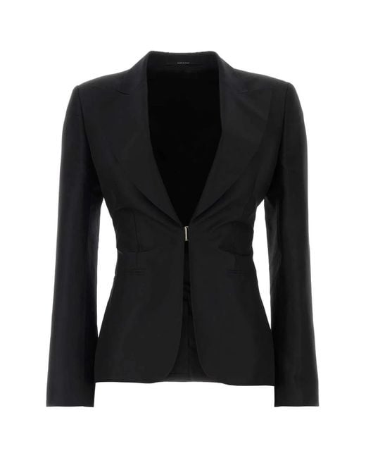 Gucci Black Faille Blazer