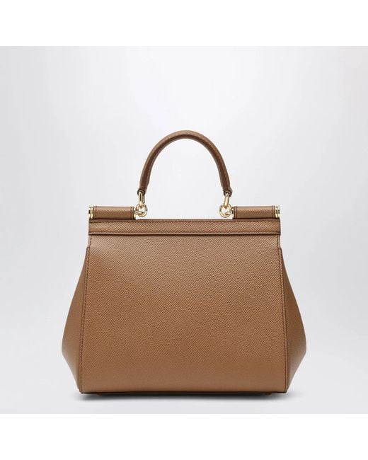 Dolce & Gabbana Brown Dolce&Gabbana Medium Caramel Sicily Hand Bag