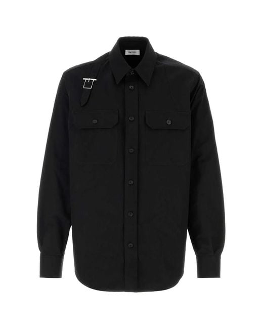 McQueen Black Harness Utility Shrt for men