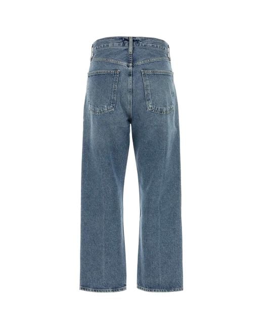 Agolde Blue 90's Crop M/R Loose Straight