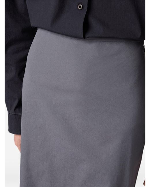 Miu Miu Gray Stretch Poplin Skirt
