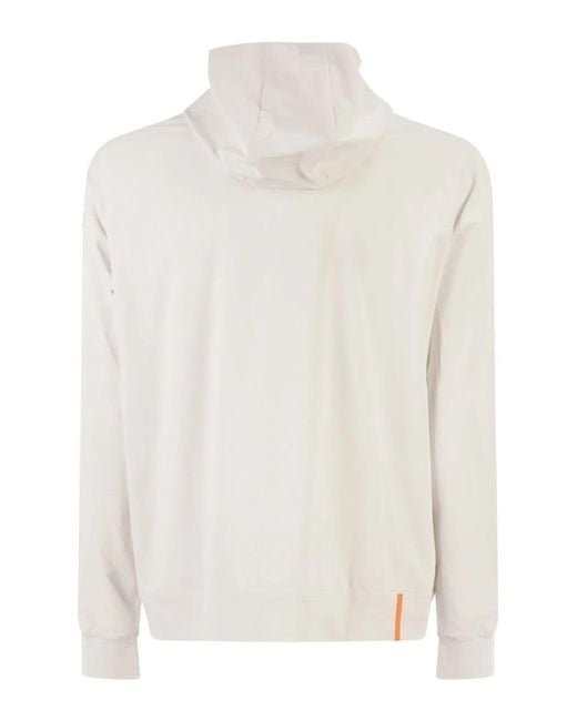 Rrd White Surflex Stretch Technical Hooded Jacket for men