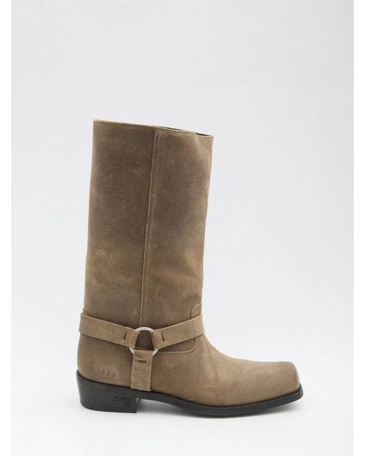 Golden Goose Deluxe Brand White High Biker Boots